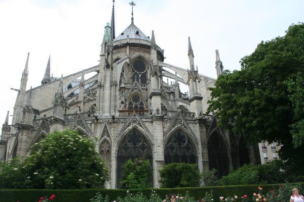 The east side of Notre Dame
