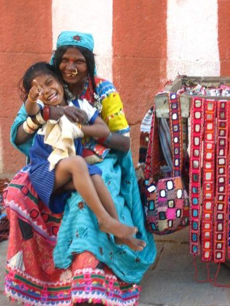 we were a little afraid of this gypsy lady until she tickled her daughter into giggles