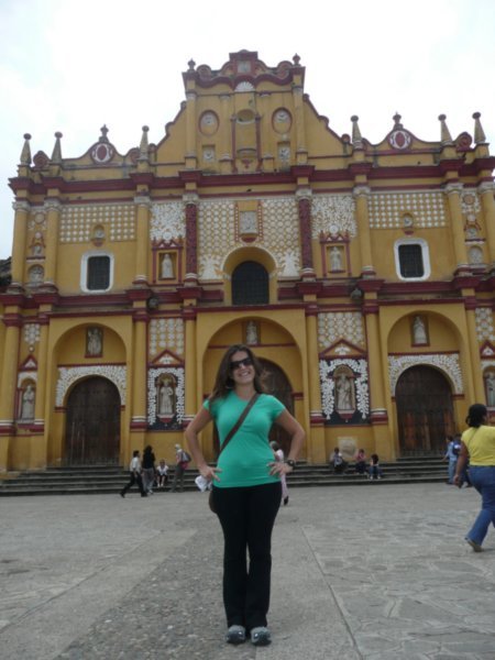 Beautiful cathedral in the main square of San Cristobal