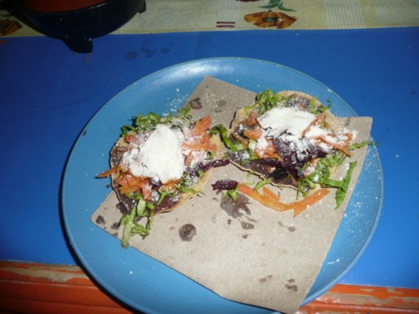 My veggie chalupas...so that is a real chalupa!