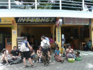 Internet cafe and tourists everywhere!