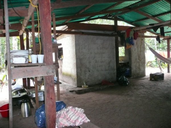 The kitchen where our guides cook meals a day everyday for up to 60 people! 
