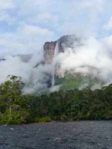 Woke up in the morning...wandered to the river...looked up and saw thisss...the clouds seperating to reveal the tallest waterfall in the world 