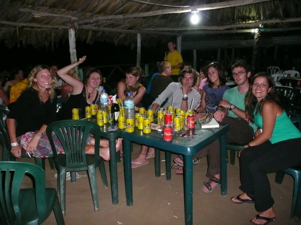 I joined this super fun group of backpackers on my first night...a few Brits, a couple Aussies, a Canadian, and Frenchman...we partied Tayrona style at the camp, had a bonfire on the beach with a big group of Italians, went for a midnight swim, and then l