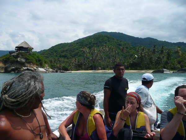 Too hot and sticky to hike out, so we caught the daily boat out....bye bye to Tayrona! 