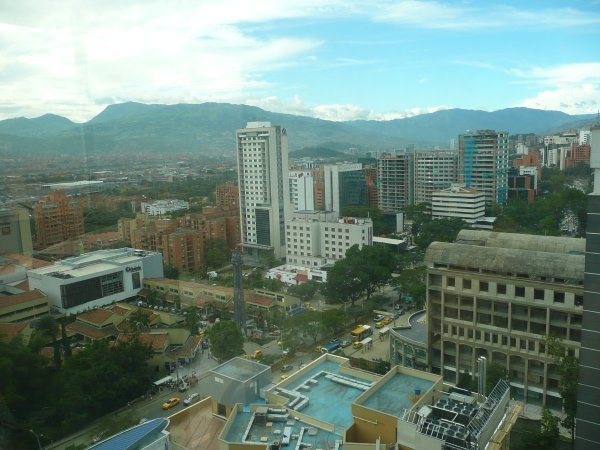 Dowtown Medellin from their fabuous metro train! Love public transit!