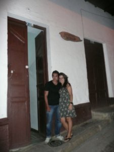 The entrance of the San Gil´s only backpackers hostel... Macondo :)