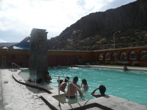 Went for a swim in some yummy thermal water pools in another town of Chivay on our way back to Arequipa.