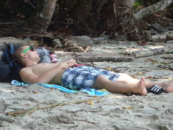 Ryan REALLY Relaxing on the Beach