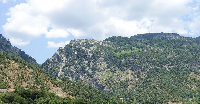 Rural Greece escarpment