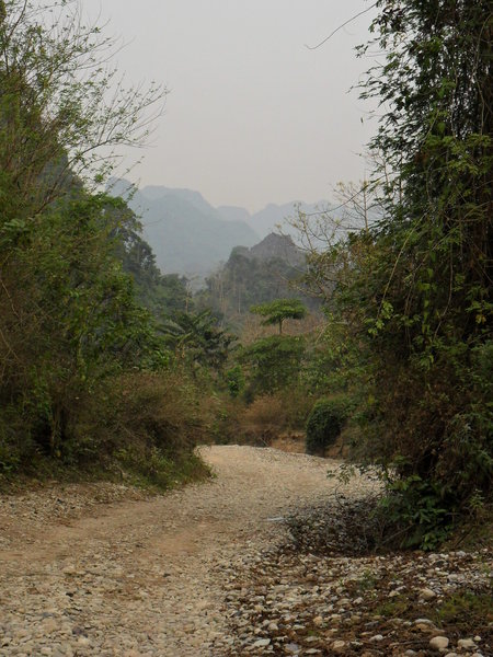 Venturing west of Vang Vieng into karst country