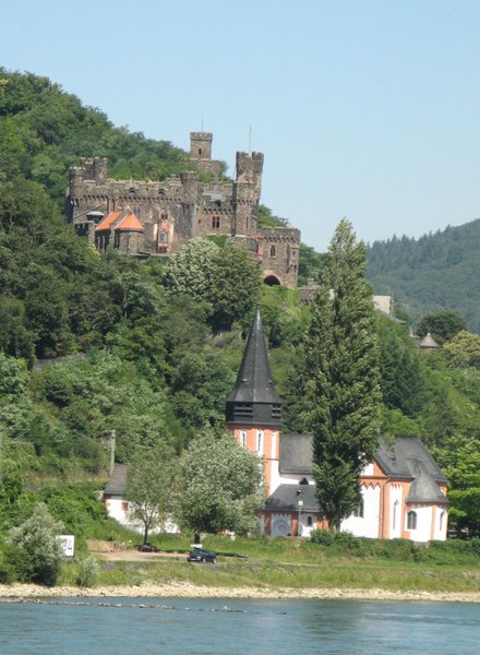 Castle & church on Rhine