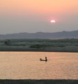 Sunset over the Ayerwaddy River