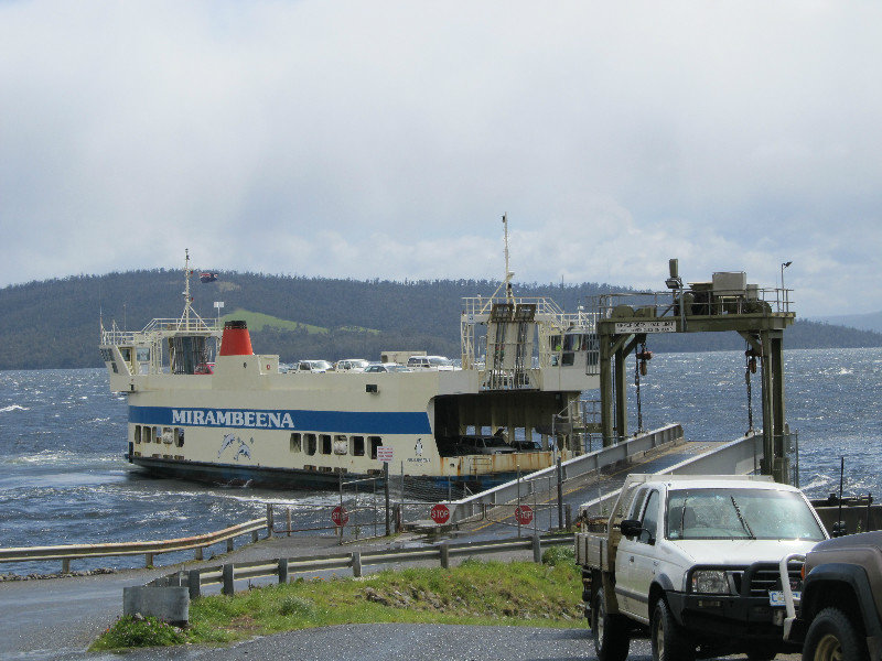 Departing Bruny Is