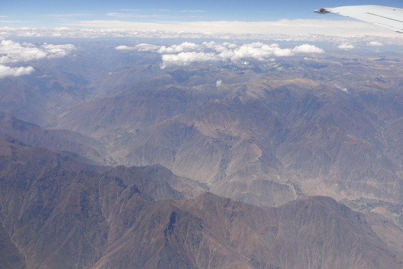 Andean terrain from the air near Arequipa