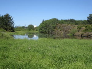 A pond on the island