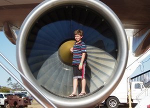 747 Engine - with me standing in it!