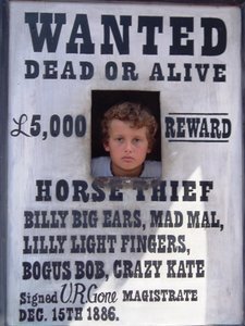 A wanted sign