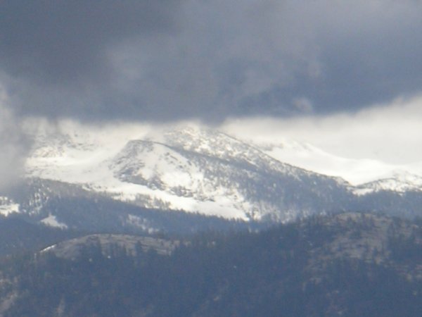 Snow-capped higher peaks