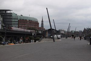 Hamburg harbour promenade