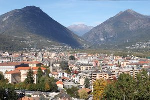 view from Monte Calvarion over Domodossola