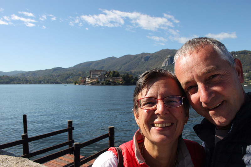 happy at Lago di Orta
