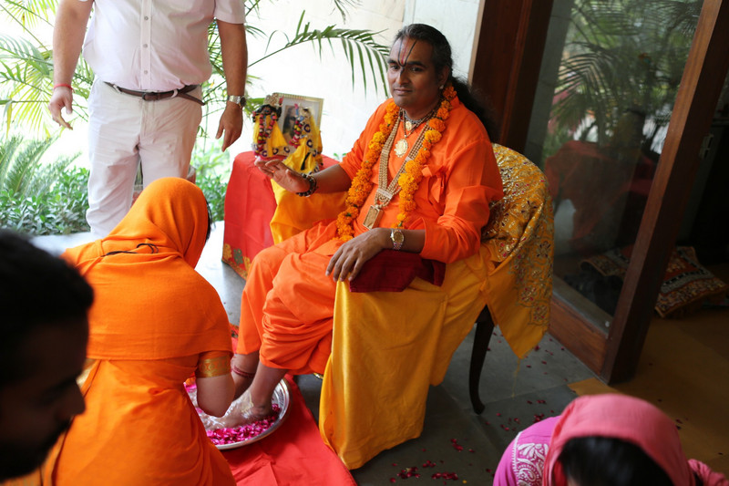 abishekam in Delhi at a devotees home