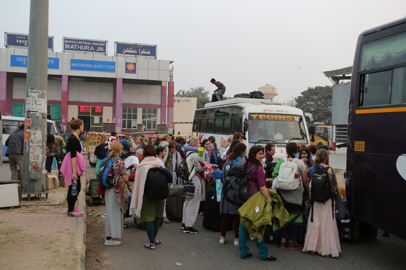 arrival at the train station in Haridwar