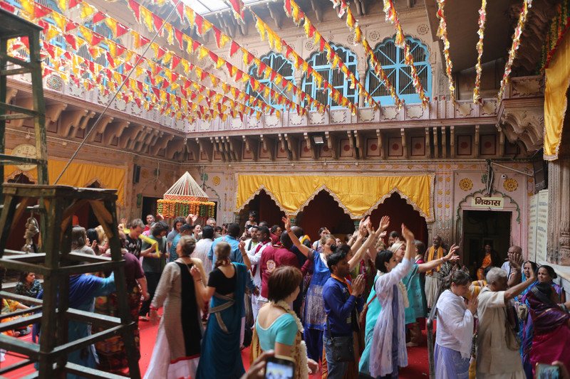 in the Radha Ramana Temple in Vrindavan