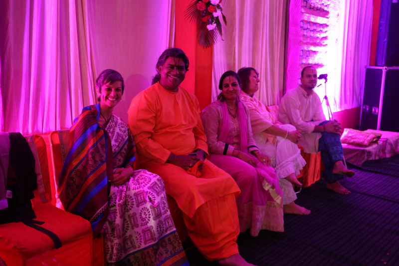 Swami Chakradara and friends during Karthik Night