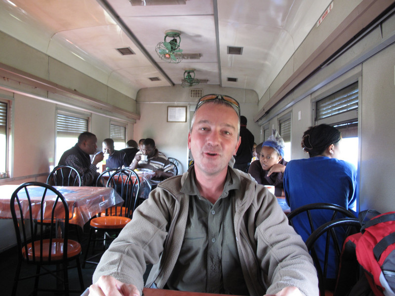 on the Tazara train in Tansania