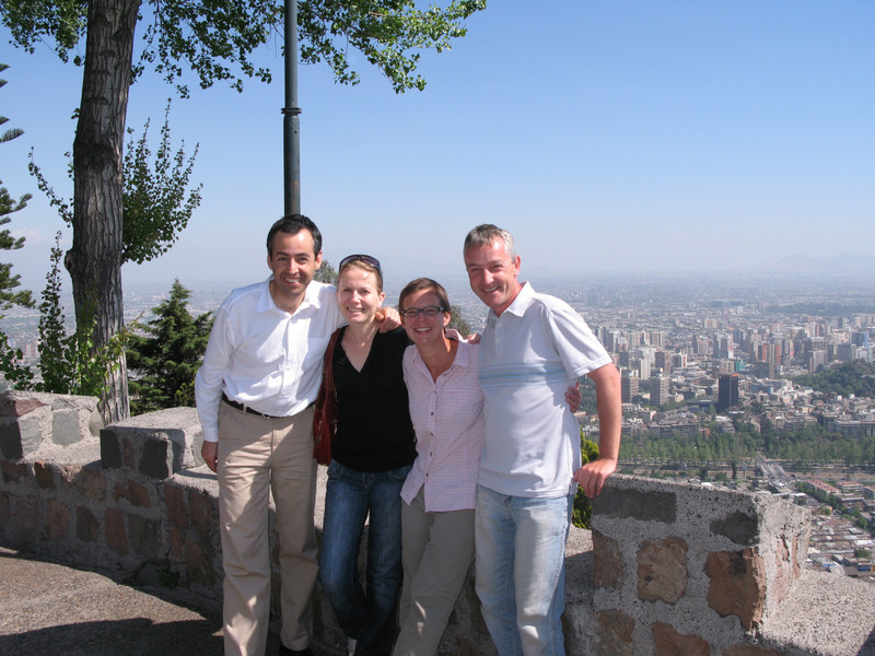 meeting friends in Santiago, Chile