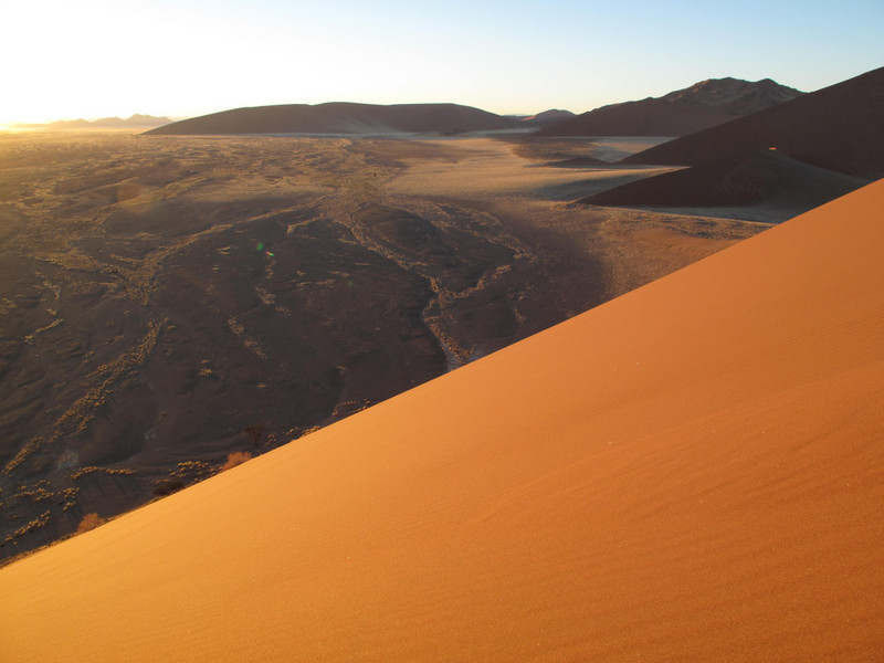 sand dunes at sunrise in the Namib Desert, Namibia