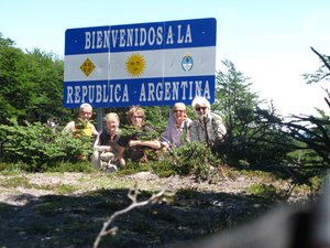 hiking from Chile to Argentina somewhere in Patagonia ;-)