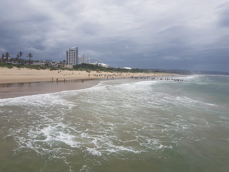 Durban Beach on a cloudy sunday