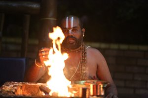 temple inauguration - fire ceremony (yagna)