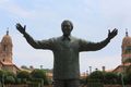 Nelson Mandela in front of the Union Buildings