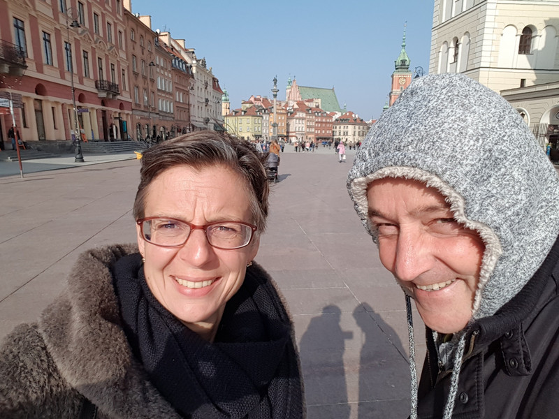 it was cold and windy in Warsaw