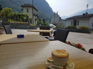 morning cappuccino in Coglio, Valle di Maggia