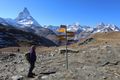 hiking down from Gornergrat to Zermatt