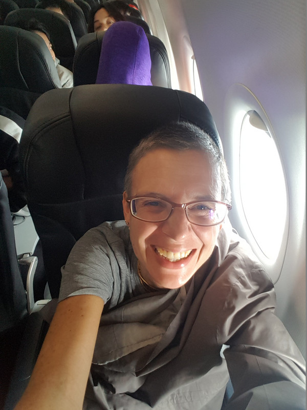 who was this purple ghost behind me on the flight to Indonesia.....