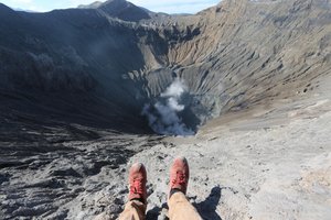 We found a quiet spot to have some "private time with Bromo" :-)