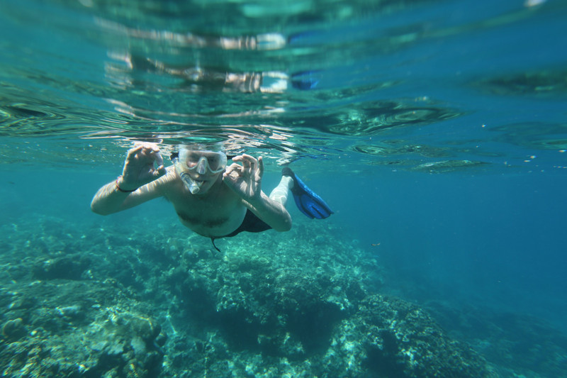 Markus snorkelling on Menjangan island