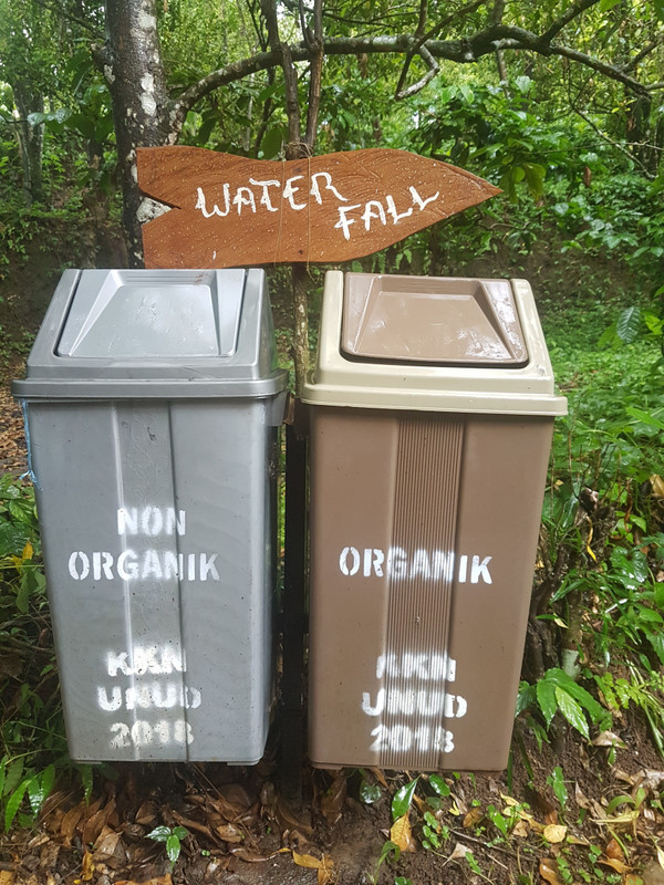 seen at Sekumpul Waterfall - there is a seperation of waste!