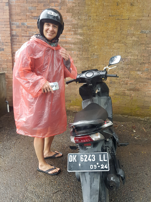 it was raining a lot so we often got wet on the scooter