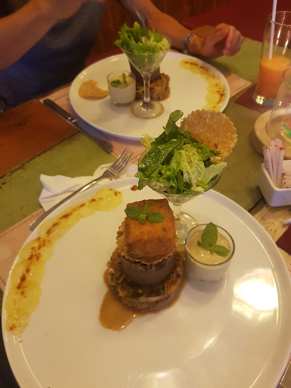 wonderful vegan food at the Mediterranean Restaurant 
