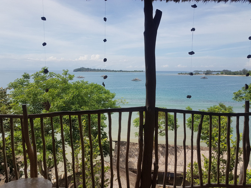 views from our balcony with Gili Layar and Gili Renggit in the background