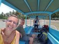 our taxi boat to Gili Gede with the friendly boatman