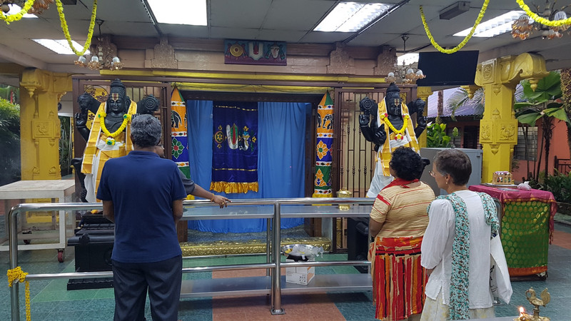 attending evening prayers at the Sri Ranganth Temple in Kajang