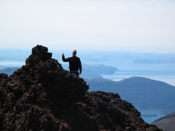 Markus auf dem Gipfel des Mount Ngarauhoe